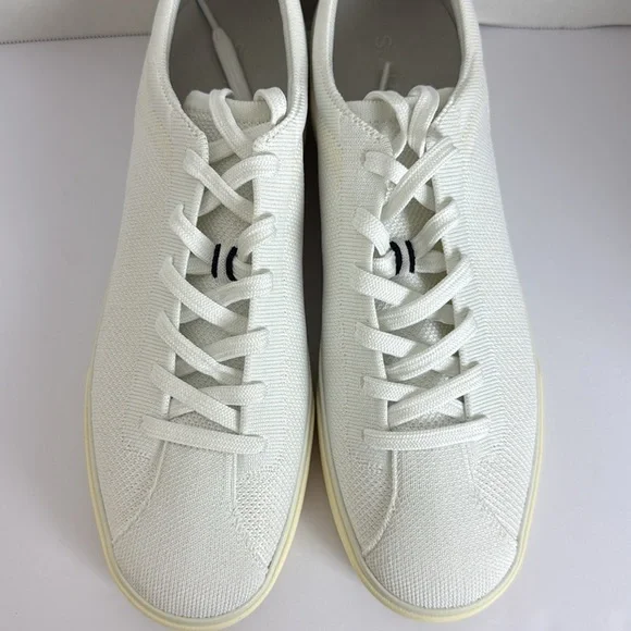 Rothy's White Textured Sneakers with Minimalist Design - Picture 1 of 6